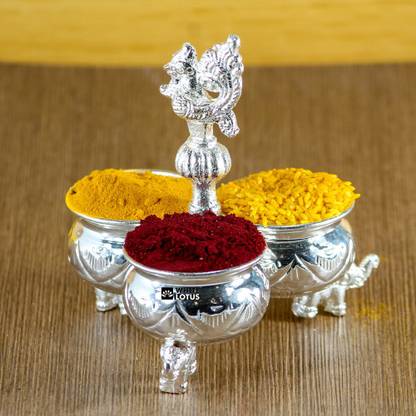 WHITE LOTUS Kumkum Bharani Special Silver Plated