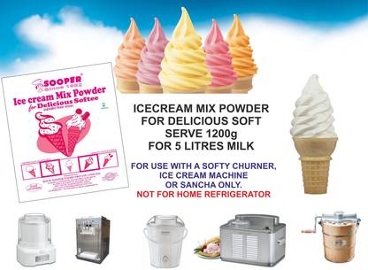 SOOPER SOFTEE ICE CREAM MIX POWDER PLAIN 1200 g