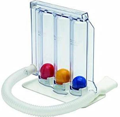 NANO Breathing Lung Exerciser 3-Chamber Incentive Spirometer, Hygienic Washable Respiratory Exerciser | STERLIZED ACCORDING TO FDA | 3 Ball Chamber Incentive spirometer Respiratory Exerciser