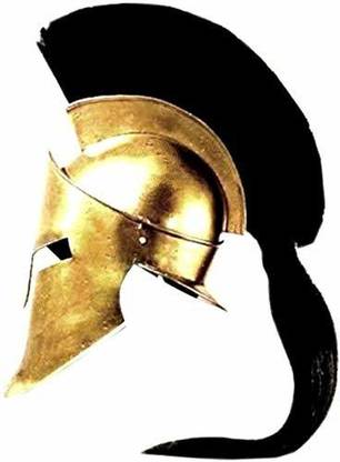 R S ENTERPRISES Medieval Armour King Leonidas Greek Spartan Helmet 300 Roman Helmet Ancient Cosplay Costumes Decorative Showpiece  -  33 cm