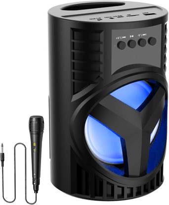 OBDIR NEW ws-04 Portable Bluetooth Speaker 5.0 Wireless Speakers with 10W HD and Rich Bass DJ light Carry Handle-Travel Surround Sound Speaker Support Bluetooth, FM Radio, USB, Micro SD Card Reader, AUX 10 W Bluetooth Speaker