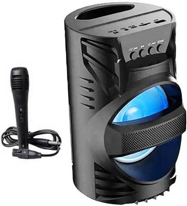 BAGATELLE Top Ratting Mp3 Mp4 3D Ultra Sound Portable Led Light subwoofer sound system with DJ light Carry Handle-Travel MP3 Player