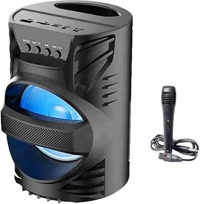 Techobucks New Collection Mp3 WS-04 3D Ultra Sound Portable Led Light subwoofer sound system with DJ light Carry Handle-Travel MP3 Player