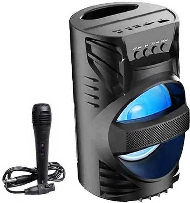BAGATELLE Good Collection Mp3 3D Ultra Sound Portable Led Light subwoofer sound system with DJ light Carry Handle-Travel MP3 Player