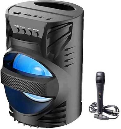 Techobucks Top Collection Mp3 WS-04 3D Ultra Sound Portable Led Light subwoofer sound system with DJ light Carry Handle-Travel MP3 Player