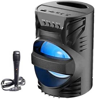 BAGATELLE High Quality 3D Ultra Sound Portable Led Light subwoofer sound system with DJ light Carry Handle-Travel MP3 Player