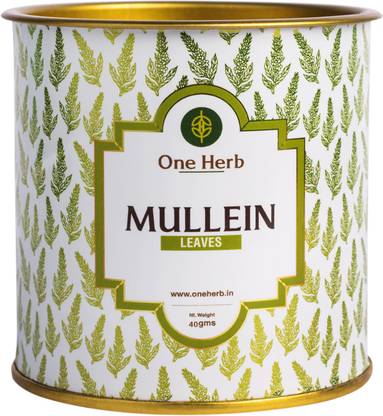 one herb Mullein Tea 40g, Herbal Support for Healthy Respiratory, Bronchial & Immune Function and Easy Sleep Herbal Tea Tin