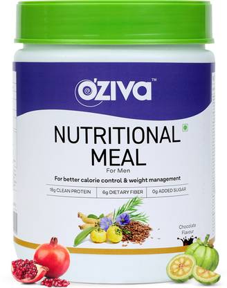 OZiva Nutritional Meal Replacement Shake for Weight management (Slim Shake for Men) Protein Cereal