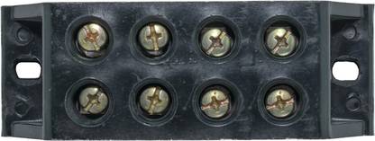 Ovicart 60A 4 Way Bakelite Connector Strip Black Screw Terminal Connection Block 4 Way Bakelite Connector Strip Wire Connector