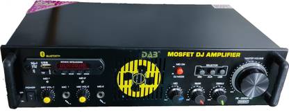 DAB DJ Mosfet Amplifier 5200 1943 Mosfet with Double Mic, DJ Connectors and MID Controller, Inbuilt Cooling Fan 160 W AV Control Amplifier