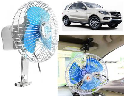 Selifaur 2NF252 - 12 Volt DC Auto Rotate On/Off Switch Wiring Set Portable Electric Oscillating car Fan ML Car Interior Fan