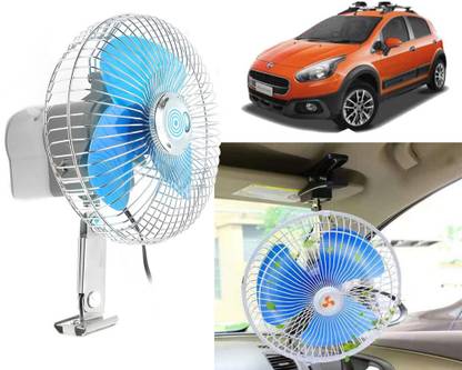 Selifaur 6INCH65 - 6 Inch 12 Volt DC Auto Rotate On/Off Switch Wiring Set Portable Electric Oscillating car Fan avventura Car Interior Fan