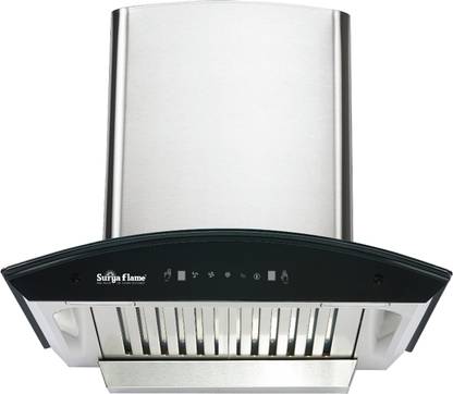 Suryaflame COOKER HOOD ANCONA 60 SS GC TAC Auto Clean Wall Mounted Silver 1200 CMH Chimney