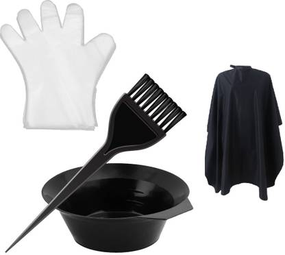 Ghelonadi Hair Coloring Bowl and Brush with 100 PCS Disposable Hand Gloves and Apron Set Hair Dyeing Tools Set for Men and Women
