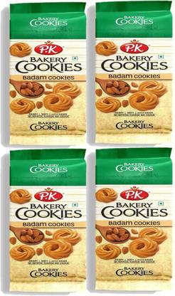 PK New Badam Cookies (200g) (Pack of 4) Cookies Biscuit