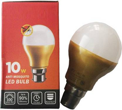 skyepic enterprise Anti Mosquito lamp LED Mosquito Bulb Lighting Yellow LED Bug Light Bulb No Blue Light 220V-240V LED 10 - Watt (Eco Friendly LED Bulb Mosquito ) 1 Mosquito Coil