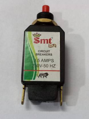 PMW Circuit Breaker - 220 V - 3.5 Amps - Circuit Breaker Over Load Protector with Push to Reset Switch - 1 Load Switch Circuit Breaker - 220 V - 3.5 Amps - Circuit Breaker Over Load Protector with Push to Reset Switch - 1 Load Switch Power Plug