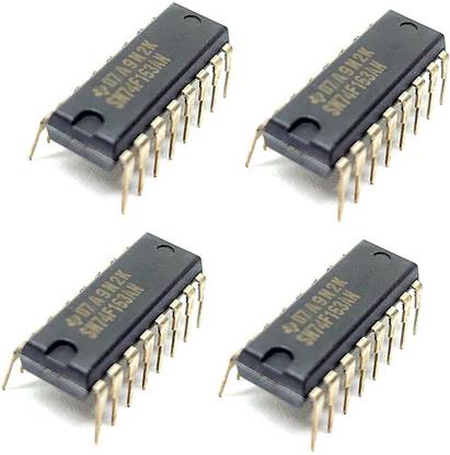 INVENTO 4Pcs 74163 IC SN74HC163N 4-Bit Binary Synchronous Counter, HC Family, 51 MHz, 2 V to 6 V, DIP-16 Automotive Electronic Hobby Kit