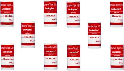 Leukoplast Adhesive Tape 10cm * 5mt(10 Roll) First Aid Tape