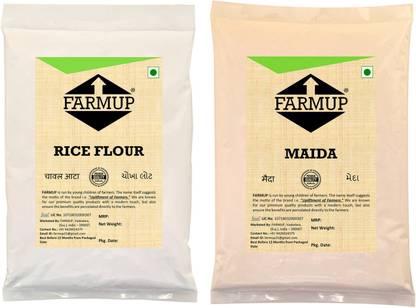 FARMUP Rice Flour : 1 KG + Maida : 1 KG