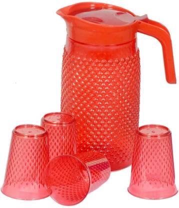 AMIGOS STORE jug set red Jug Glass Set