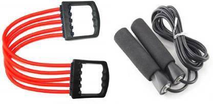 VATSMART Extra Hard Chest Expander Workout Pulling Exerciser With Jumping Rope Fitness Accessory Kit Kit