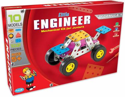 RUDRAKSH Little Engineer Formula-1, Mechanical Toys - Little Engineer, Mechanical Kit for Juniors - Formula 1(Multicolored)