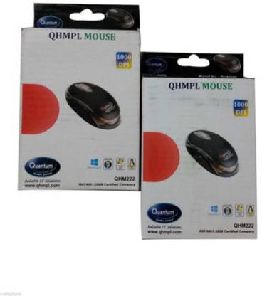 QUANTUM QHM 222 Wired Ambidextrous Optical Mouse