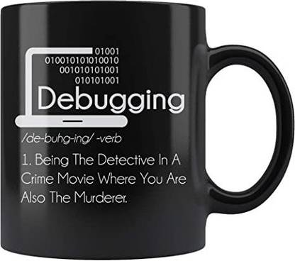 pnk Being The Detective Debugging Black Ceramic Coffee Ceramic Coffee Mug