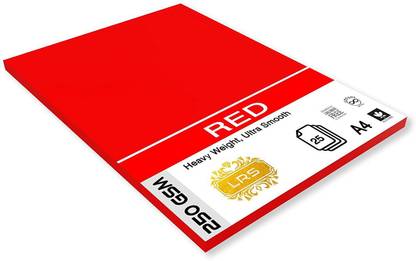 LRS Red Sheet A4 Plain A4 250 gsm A4 paper