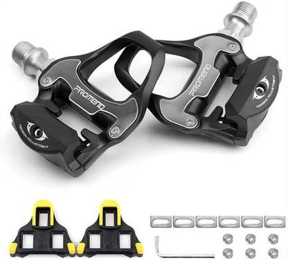 Yellowfin Aluminium Alloy SPD Self-Locking Clipless Pedals with Cleats Set for Road Bike Pedal