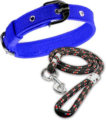 Godzilla Pet Club Dog Neck Collar and Leash Combo Adjustable Lightweight Blue Medium Pack of 10 Dog Collar & Leash
