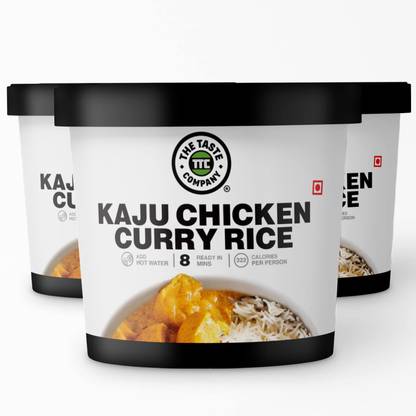 The Taste Company Kaju Chicken Curry Rice (Pack of 3) - Ready to Eat | Instant Food | Taste Company 240 g