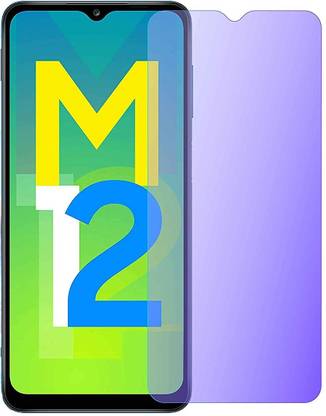 GLASS STAR Tempered Glass Guard for SAMSUNG M12 anti blue ray tempered glass full screen coverage (except edges), smart screen protector full screen coverage ( except edges) blue light resistant eyes protect film for (anti blue) full screen coverage (except edges) transparent