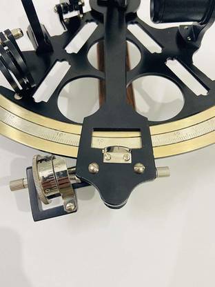 R S ENTERPRISES Nautical British Admiral's Micrometer Drum Readout Brass Sextant | Handmade Working Navigational Instrument | Astrolabe Ship Instrument Nautical Decorative Showpiece  -  3 cm