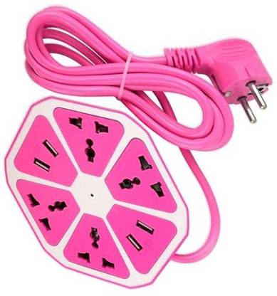 Casa Tech Hexagon socket Multi tasking extension board WITH Hexagon Creative Power Strip Unique Design with overload protection with great power supply 8  Socket Extension Boards