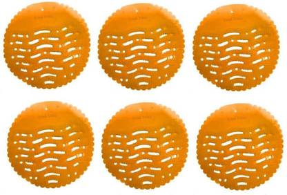 VIAAMA URINAL SCREEN MAT 6 PCS Orange Mat Toilet Cleaner
