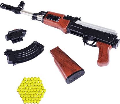 Miss Chief Ak 47 Toy Gun Shooting Gun For Kids With Laser Light And 500 Bullets Guns Darts Ak 47 Toy Gun Shooting Gun For Kids With Laser Light