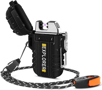 IMMUTABLE Explorer USB Rechargeable Flameless Dual Electric Arc Lighter T11 Pocket Lighter