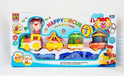 MPH ENTERPRISE Happy Circus Train || Electric Track Train Toy for Kids || Magical Circus Figures Train Toy with Track (Multi Color)