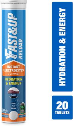 FAST&UP Reload Hydration & Energy Drink With Electrolytes - Effervescent Tablets - Cola Hydration Drink