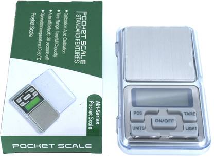 Moon Machinery Mart 200Gm High Accuracy Mini Electronic Digital LCD Jewellery Diamond Gold Coin Calibration Weighing Balance Portable 200G/0.01G Counting Function Pocket Scale (Silver) Weighing Scale