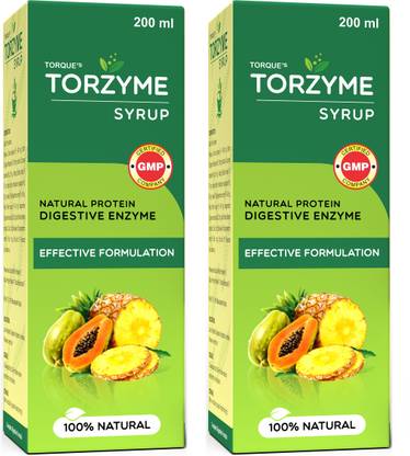 Torzyme -Torque's Naural Protein Digestive Enzyme Syrup - 200ml (Pack of 2)