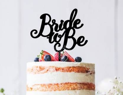 BRIGHT WOOD CRAFT Bride To Be Cake Topper Cake Topper