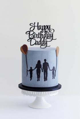 BRIGHT WOOD CRAFT Happy Birthday Cack Topper|Design 1 Cake Topper