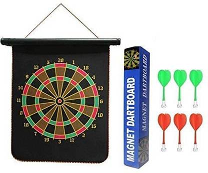KAS BA Dart Target Magnetic Reversible Dart Board Two-Side Include 4 Dart Board Game, Flat Pointed Pin is Safe for Kids.… Dart Board Game