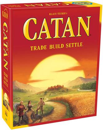 ARTEN Catan Board Game, Catan For Terrain Tiles, Coastal Frame, Harbor, Road, Cities, Cards, Dice, Timer, Rulebook, Token Number, Pawn, Adventure Game For Children Education Learning & Mind development Best Birthday Gift Girls & Boys Strategy & War Board Game