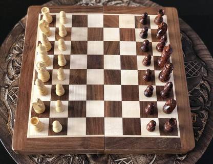 Master Piece Crafts 12" Magnetic Folding Handmade Chess. Wooden Chess Set,Travel chess Board game Set 5 cm Chess Board