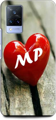 INDICRAFT Back Cover for ViVO V21 5G, V2050 M P, M LOVES P, NAME, LETTER, ALPHABET, MP LOVE, HART, BLUE