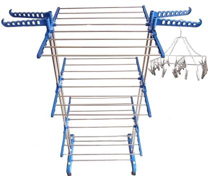 TNC Steel Floor Cloth Dryer Stand T-CDS-3TIER-B2SS-0194